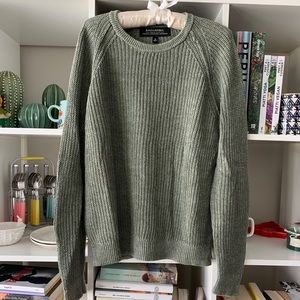 100% linen sweater - sage color